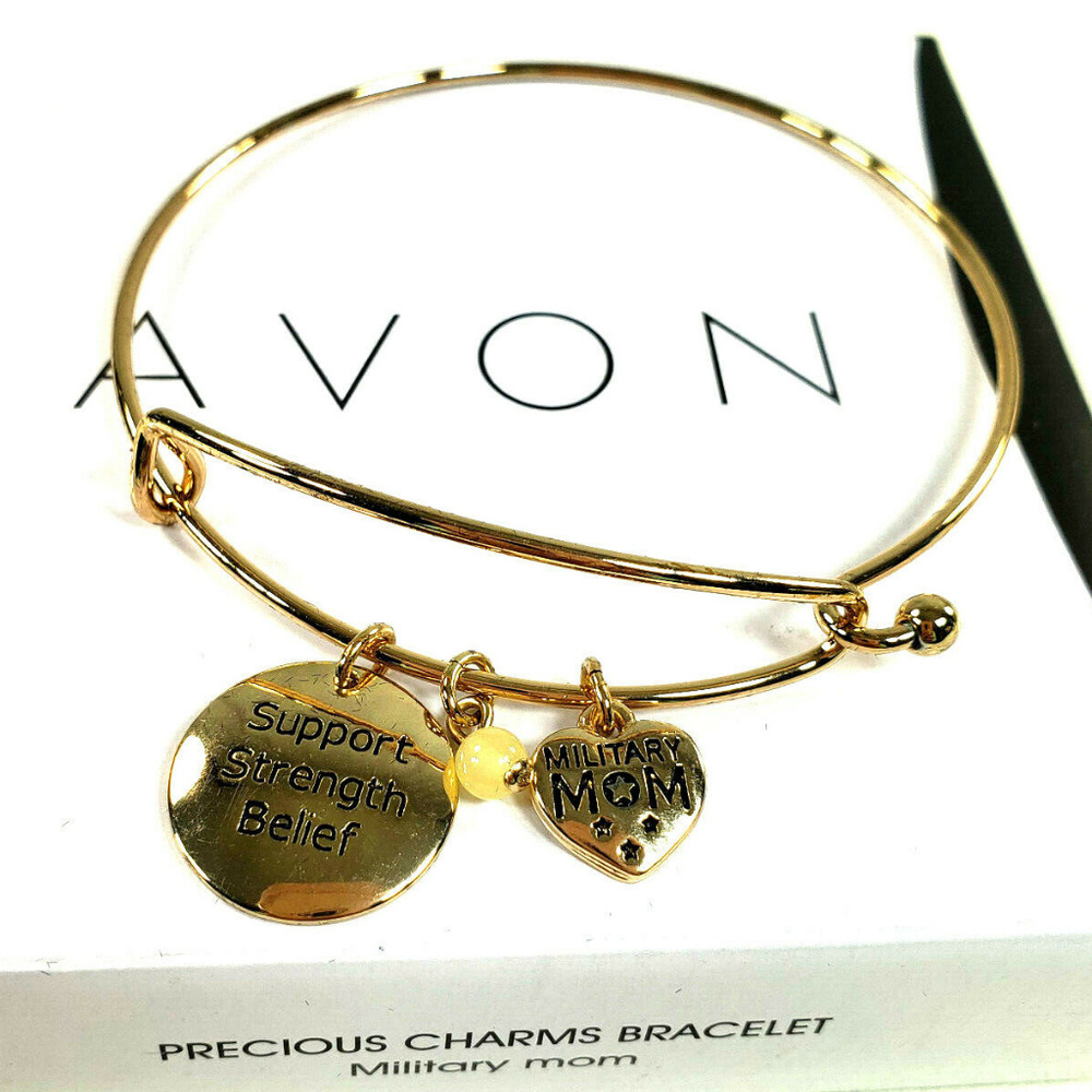 Avon Gold Military Mom Bangle 2016 Precious Charms